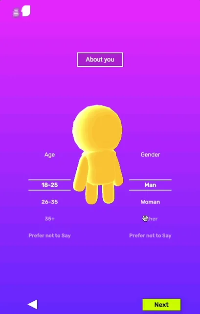 Gender and Age select