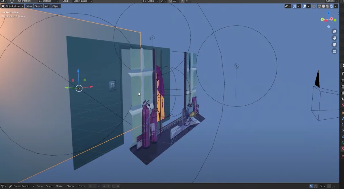 2D layers in Blender