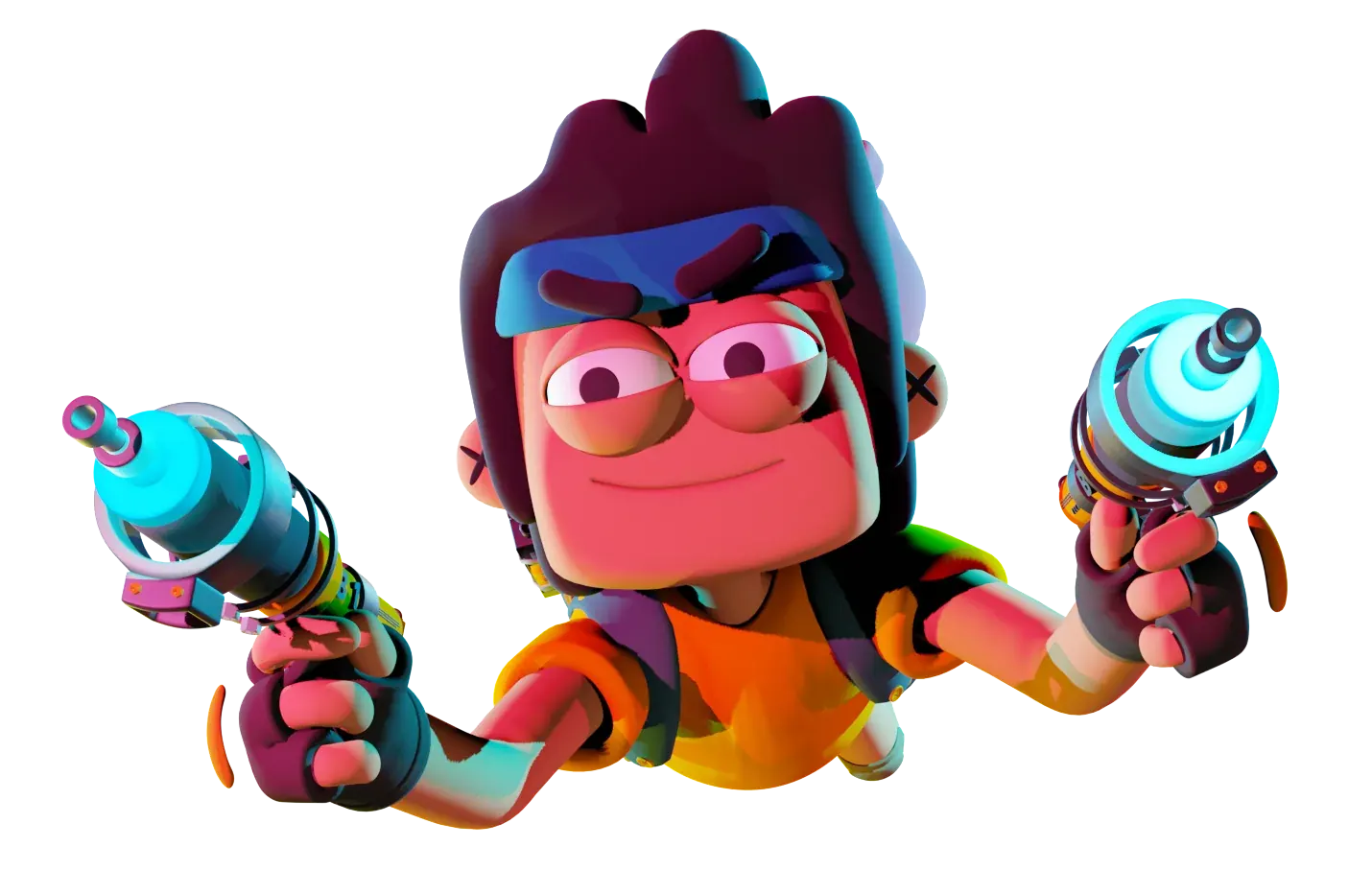 Nemo getting ready to blast robots