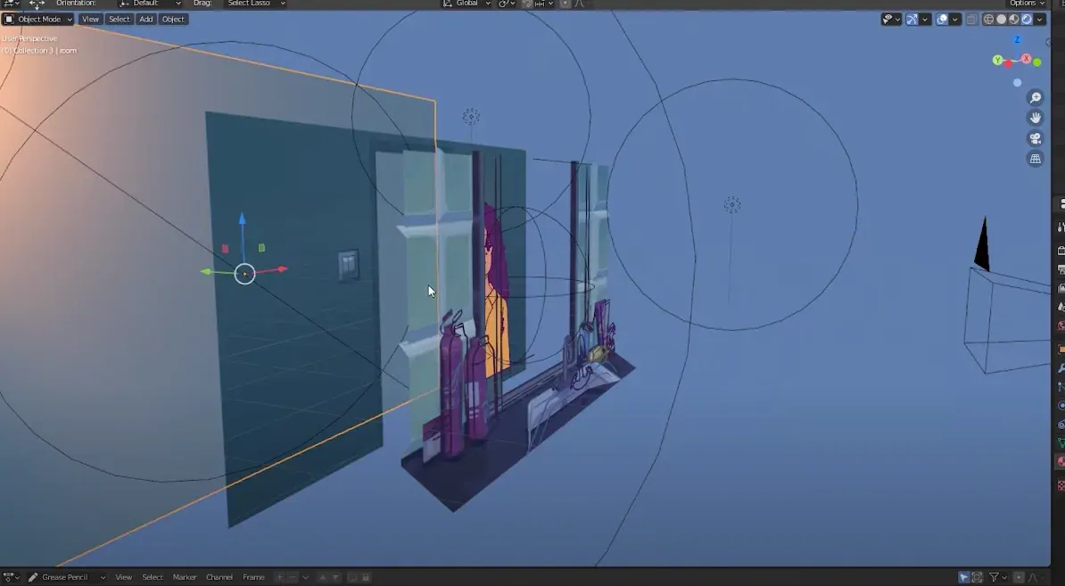2D layers in Blender