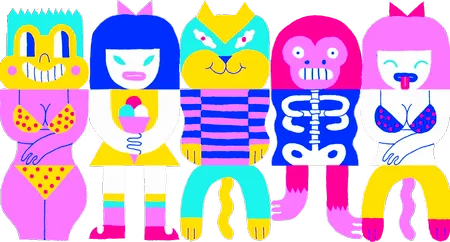 Colourful Motion Miracles characters